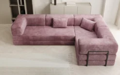 Designer Ecksofa Lazy geschlossen in Cord