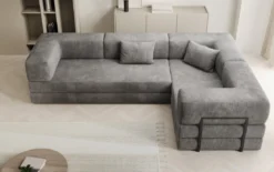 Designer Ecksofa Lazy geschlossen in Cord