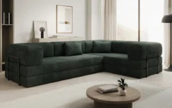 Designer Ecksofa Lazy geschlossen in Cord