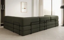 Designer Ecksofa Lazy in Bouclé