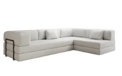 Designer Ecksofa Lazy in Bouclé
