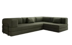 Designer Ecksofa Lazy in Bouclé