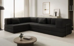 Designer Ecksofa Lazy in Bouclé
