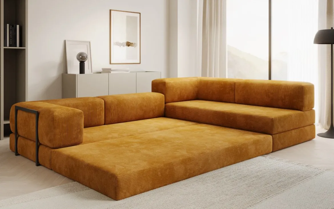 Designer Ecksofa Lazy in Cord