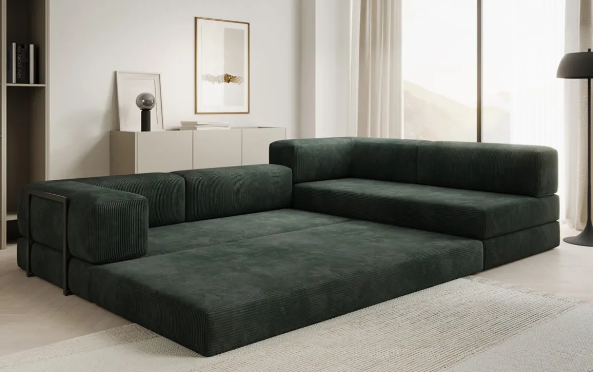 Designer Ecksofa Lazy in Cord