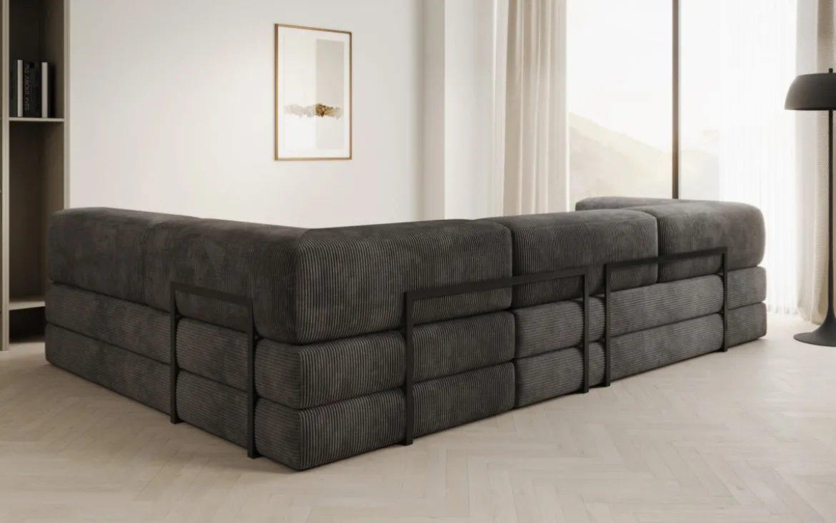 Designer Ecksofa Lazy in Cord