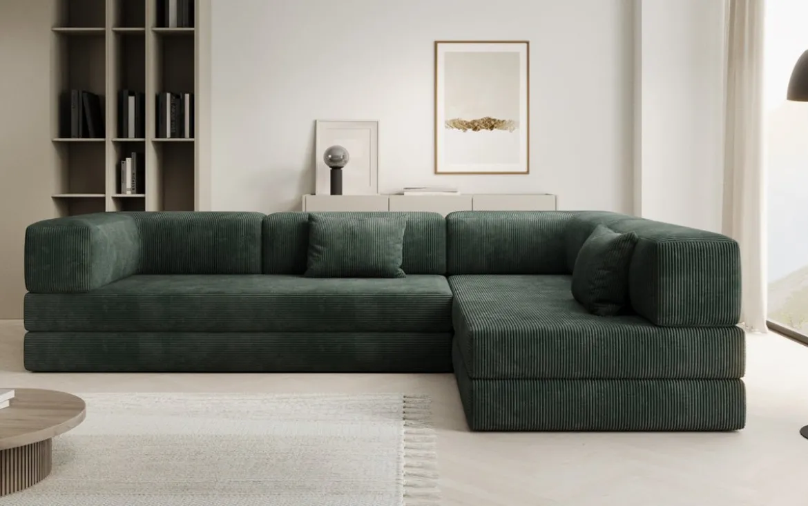 Designer Ecksofa Lazy in Cord