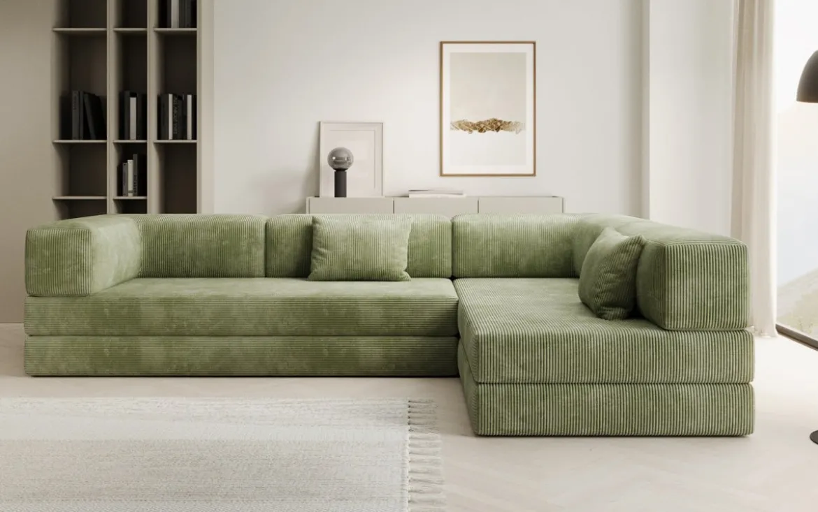 Designer Ecksofa Lazy in Cord