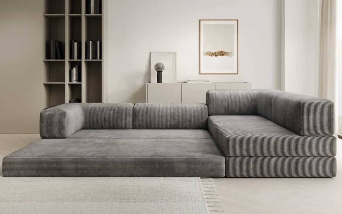 Designer Ecksofa Lazy in Cord
