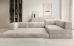 Designer Ecksofa Lazy in Cord