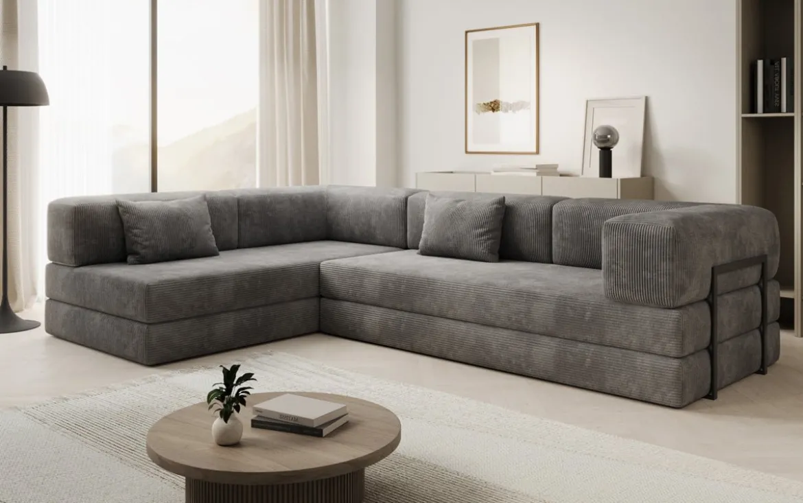 Designer Ecksofa Lazy in Cord