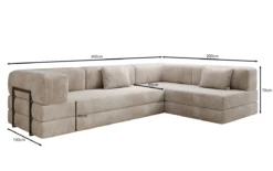 Designer Ecksofa Lazy in Cord