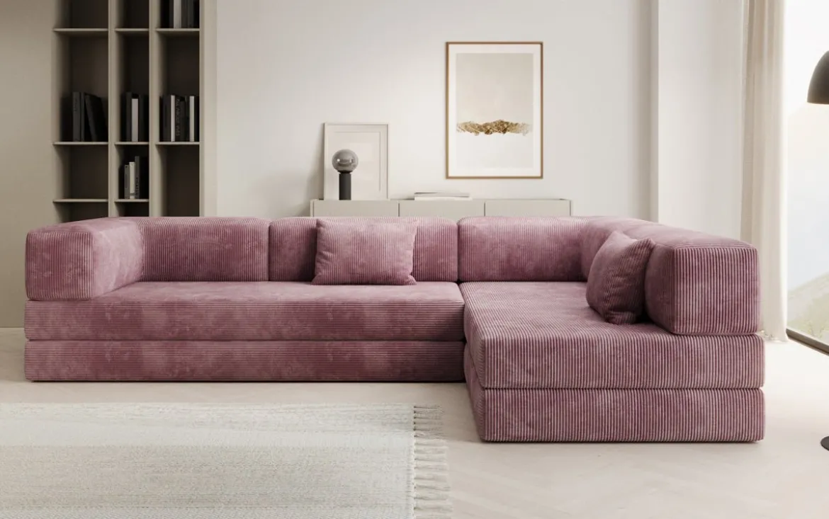 Designer Ecksofa Lazy in Cord