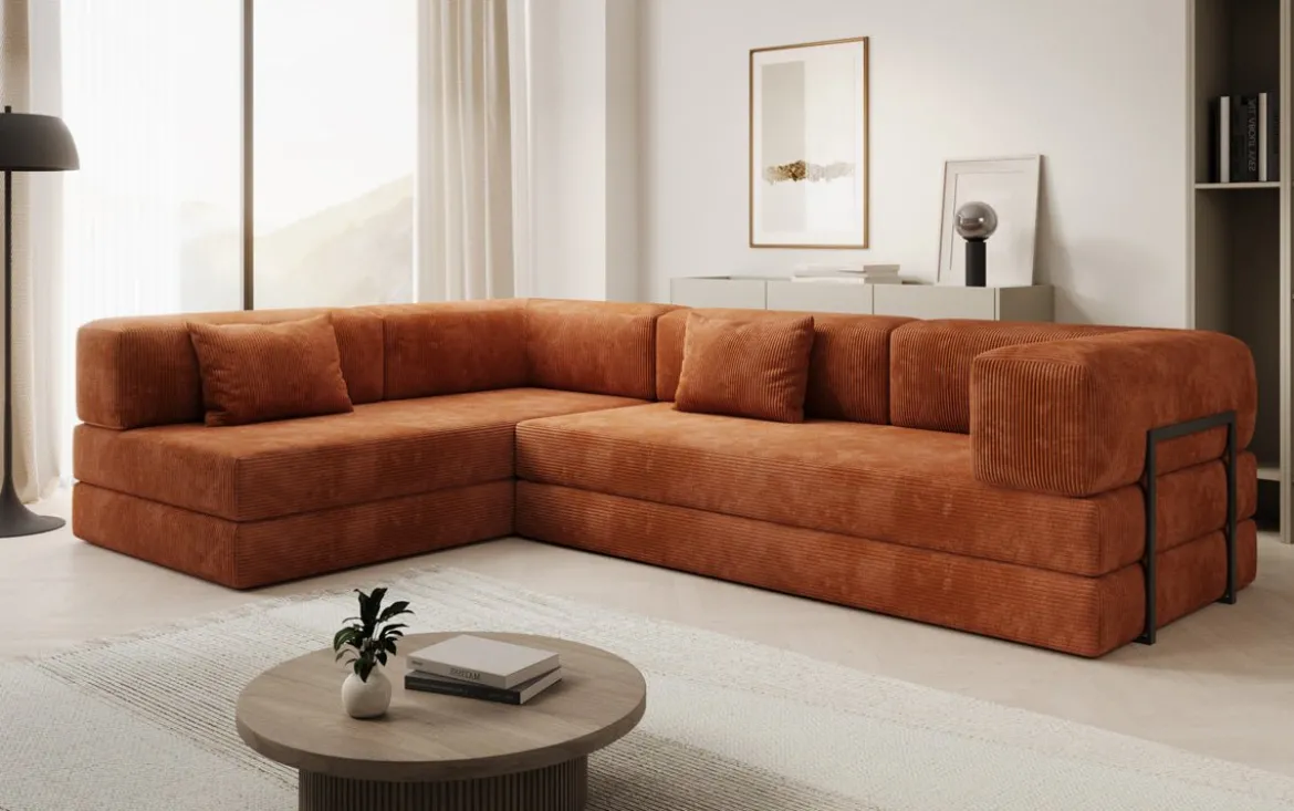Designer Ecksofa Lazy in Cord