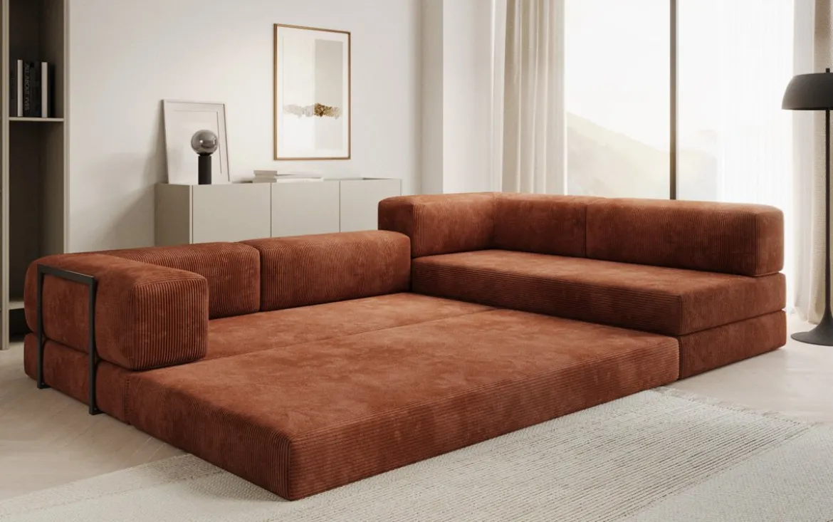 Designer Ecksofa Lazy in Cord