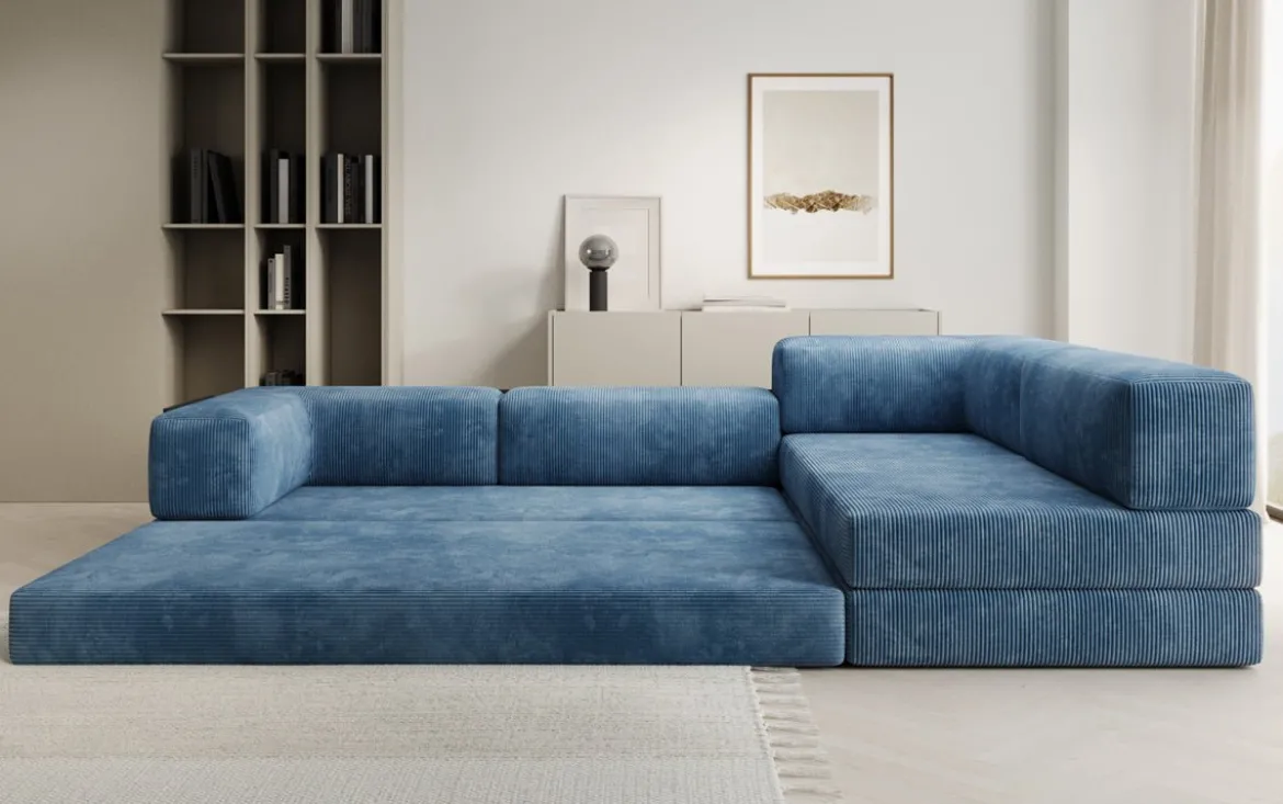 Designer Ecksofa Lazy in Cord