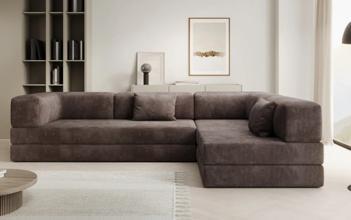 Designer Ecksofa Lazy in Cord