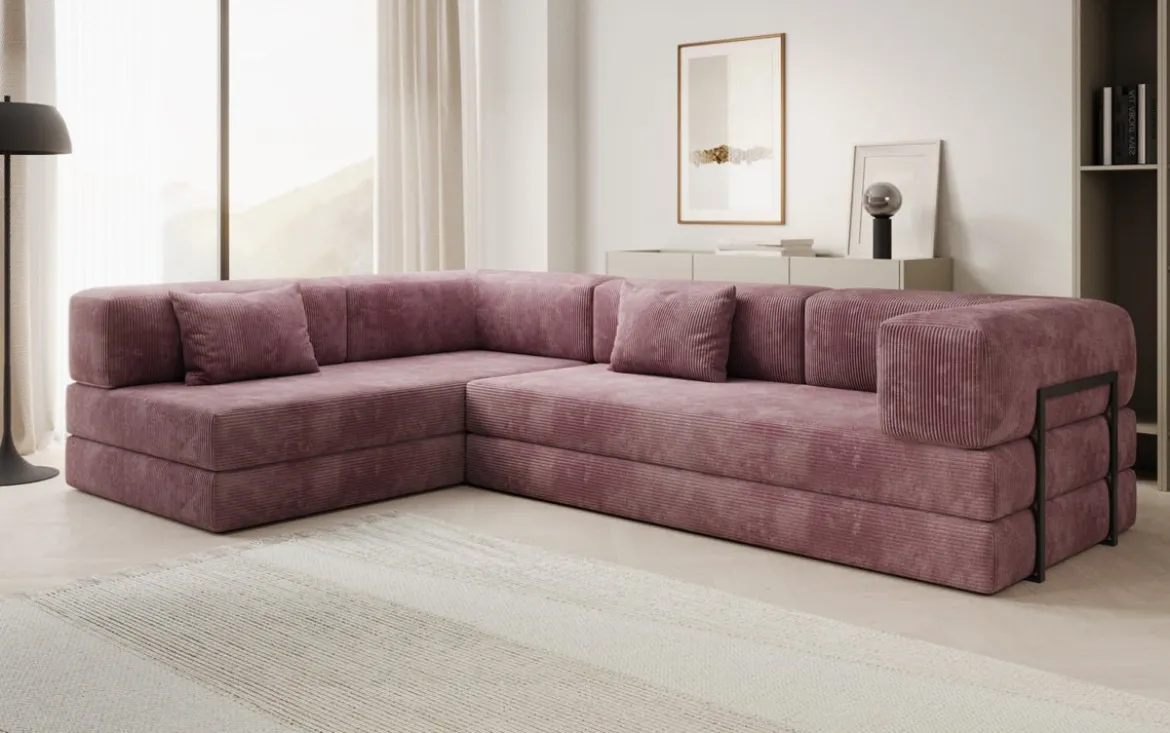 Designer Ecksofa Lazy in Cord