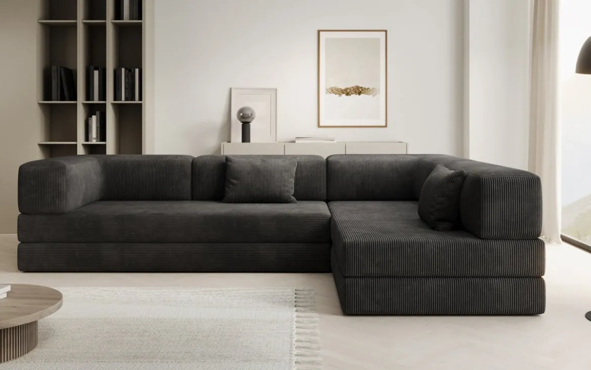 Designer Ecksofa Lazy in Cord