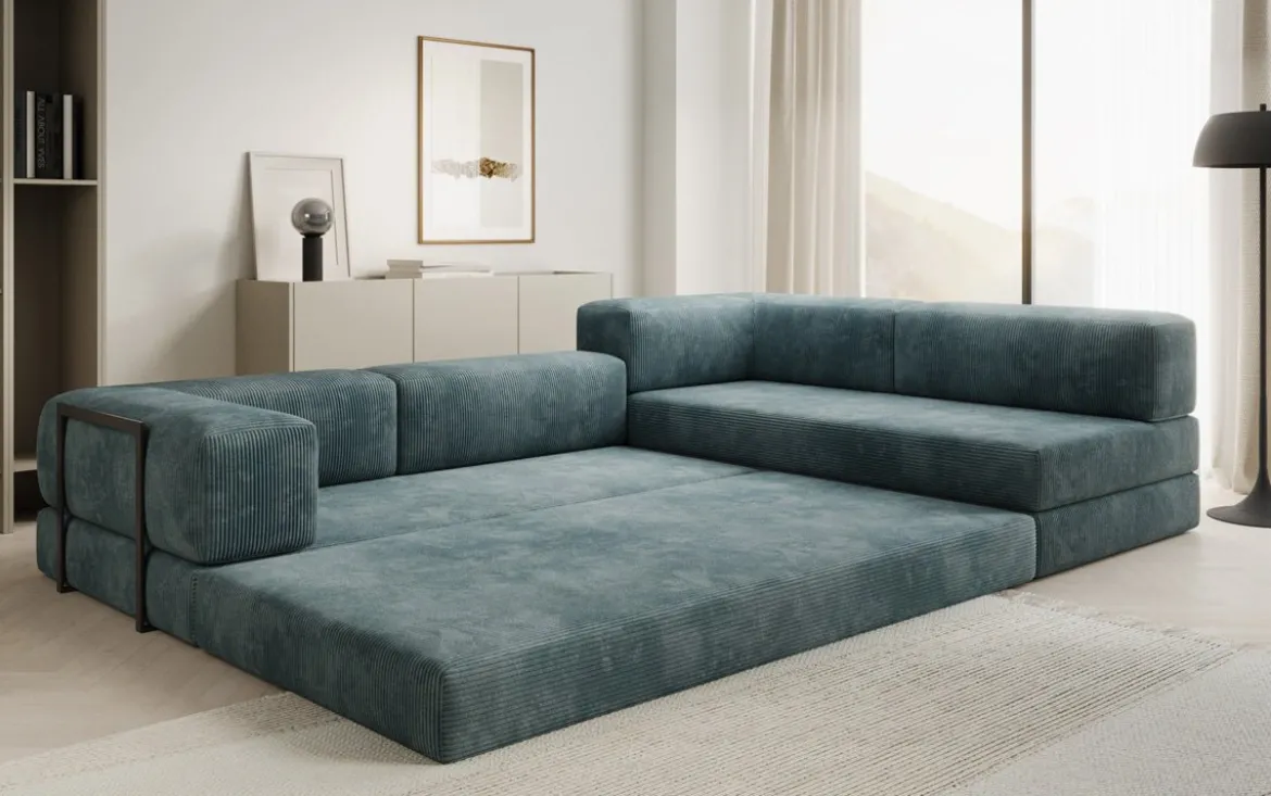 Designer Ecksofa Lazy in Cord