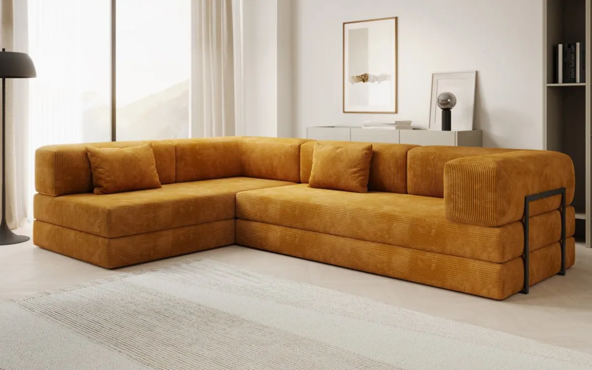Designer Ecksofa Lazy in Cord