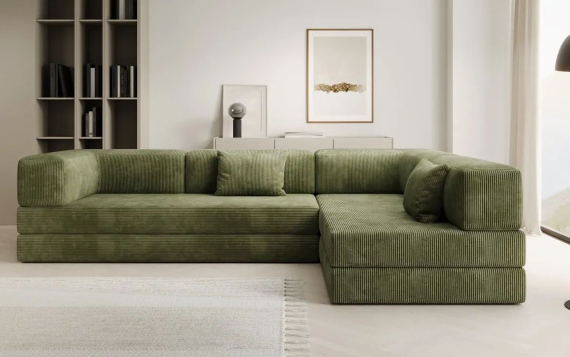 Designer Ecksofa Lazy in Cord
