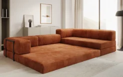 Designer Ecksofa Lazy in Cord
