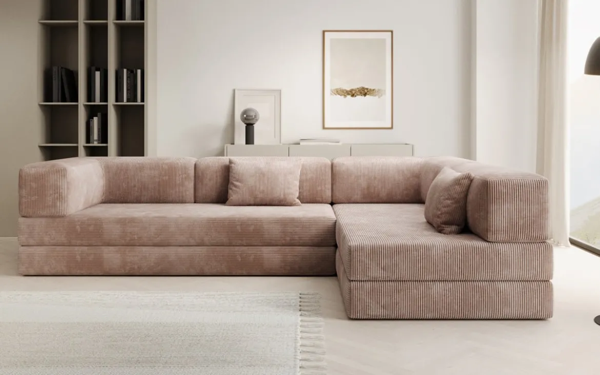 Designer Ecksofa Lazy in Cord