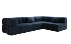 Designer Ecksofa Lazy in Samt