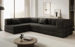 Designer Ecksofa Lazy in Samt