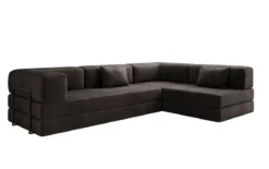 Designer Ecksofa Lazy in Samt