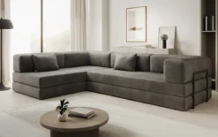 Designer Ecksofa Lazy in Samt