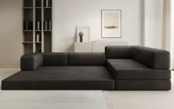 Designer Ecksofa Lazy in Samt