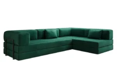Designer Ecksofa Lazy in Samt