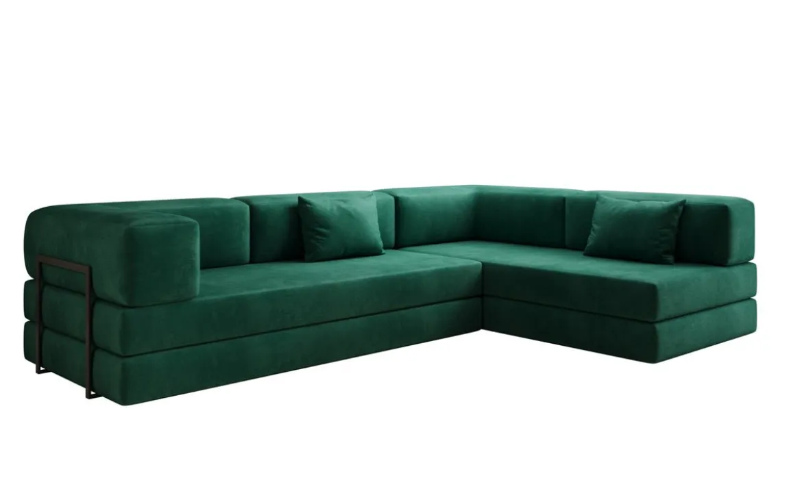 Designer Ecksofa Lazy in Samt