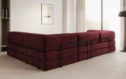 Designer Ecksofa Lazy in Samt
