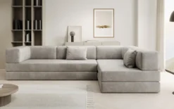 Designer Ecksofa Lazy in Samt