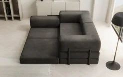Designer Ecksofa Lazy Mini in Samt