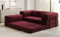 Designer Ecksofa Lazy Mini in Samt