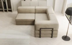 Designer Ecksofa Lazy Mini in Samt