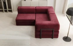 Designer Ecksofa Lazy Mini in Samt