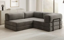 Designer Ecksofa Lazy Mini in Samt