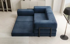 Designer Ecksofa Lazy Mini in Samt