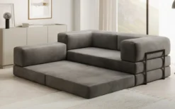Designer Ecksofa Lazy Mini in Samt