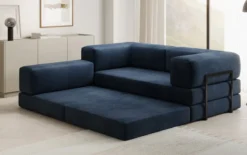 Designer Ecksofa Lazy Mini in Samt