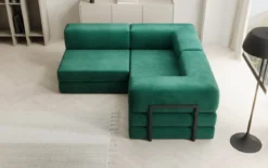 Designer Ecksofa Lazy Mini in Samt