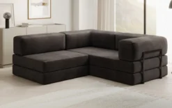 Designer Ecksofa Lazy Mini in Samt