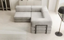Designer Ecksofa Lazy Mini in Samt