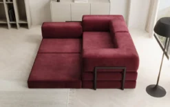 Designer Ecksofa Lazy Mini in Samt