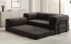 Designer Ecksofa Lazy Mini in Samt